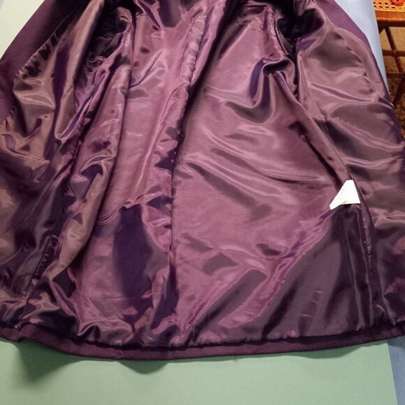 Sag Harbor Petite Purple Wool Women's Petitie single Button Jacket - Picture 7 of 7